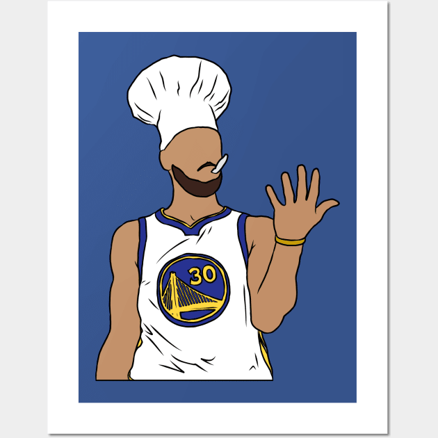 Steph Curry Chef Celebration Wall Art by rattraptees